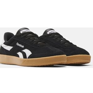 Reebok Men's Black Sneakers with Gum Sole